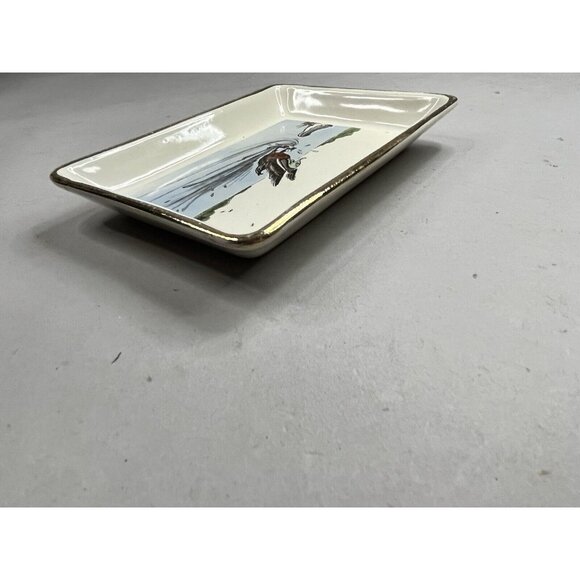 Delano Studios "Close Call" Gator & Duck Trinket Tray Coin Dish Vintage 1962 - Picture 4 of 7